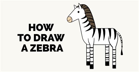 How To Draw A Zebra Really Easy Drawing Tutorial Zebra Drawing