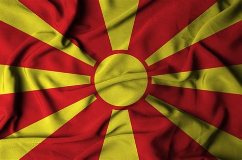 Premium Photo Selective Focus Of North Macedonian Flag With Waving