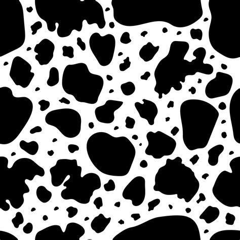 Vector Black Cow Print Pattern Animal Seamlessless 10533613 Vector