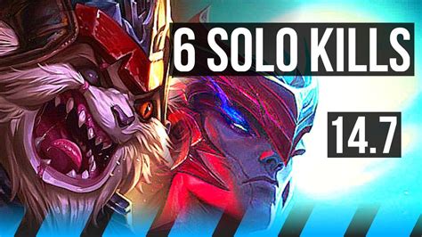 KLED Vs YONE MID Rank 1 Kled 6 Solo Kills 800 Games Godlike