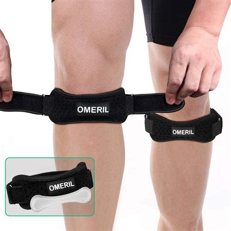 2 Pack Knee Brace Knee Strap Brace With Silicone Insert Pain Relief