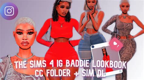 The Sims 4 Instagram Baddie Lookbook Cc Folder Sim Download Pt 2
