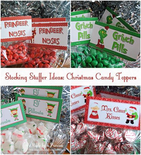 Stocking Stuffer Idea Christmas Candy Toppers Crafts