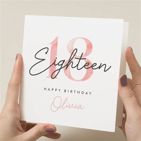 Personalised 18th Birthday Card Daughter 18th Birthday Card Etsy Uk
