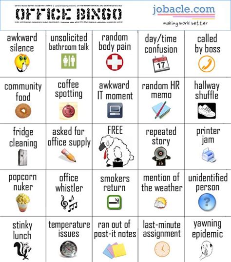 Try this for a fun office activity. Bored at Work? Play Office BINGO (With images) | Office ...