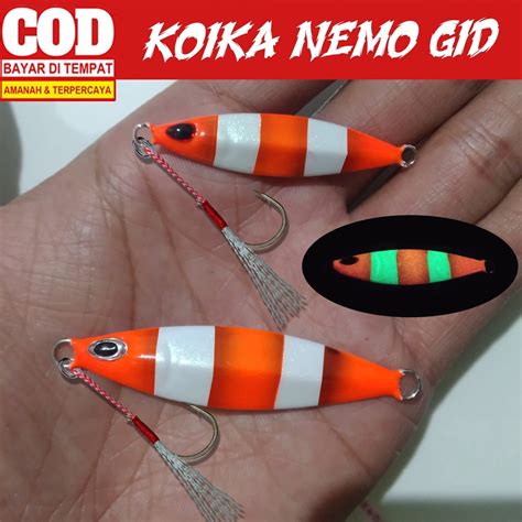 Metal Jig 20g 10g Nemo GID Koika Slow Jigging Already With Assist Hook