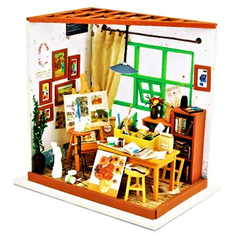 create your own artist dollhouse ada's studio by rolife by friendly ...