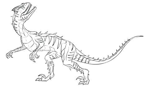 Jurassic World Velociraptor Blue Coloring Pages : Jurassic World