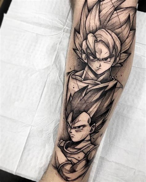 Vegeta tattoo leg sleeve leg tattoos z tattoo tattoos. Goku and Vegeta tattoo done by @gtakazone Visit ...