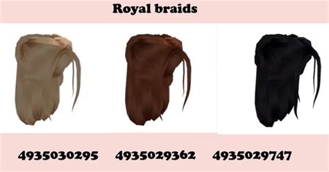 Royal Braids Codes Roblox Codes Braids Quick Fashion Store Bang
