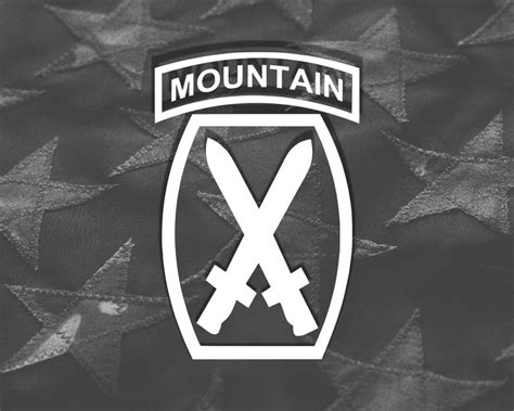 10th Mountain Division Patch Vinyl Decal Sticker Mountaineer Etsy