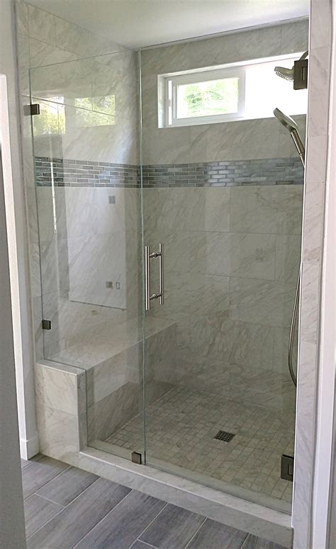 Inline Glass To Glass With Notch Panel By Blizzard Frameless Showers