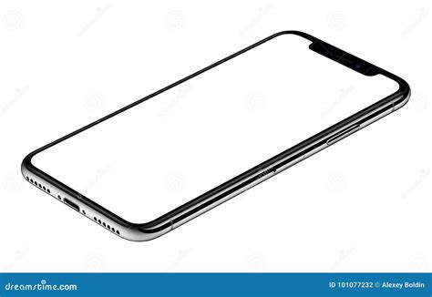 Smartphone Mockup Similar To Iphone X Cw Rotated Lies On Surface