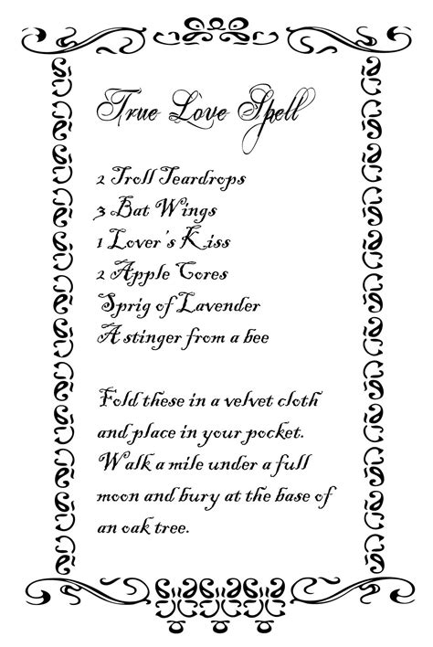 Printable Witches Spell Book Pages Up With The Spells To Include I