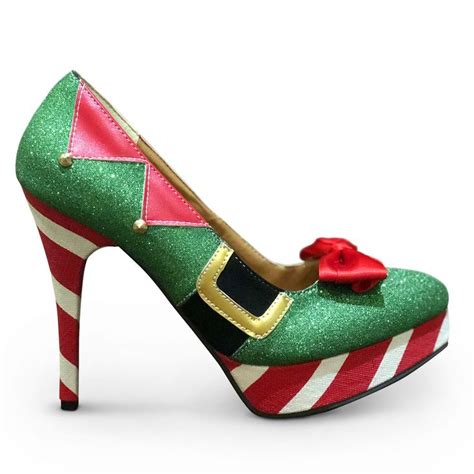christmas elfie heels pre order now limited availability crazy shoes me too shoes christmas
