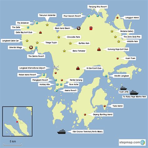 Stepmap Langkawi Landkarte Für Malaysia