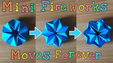 Origami Mini Fireworks Step By Step Tutorial Moves Forever Youtube