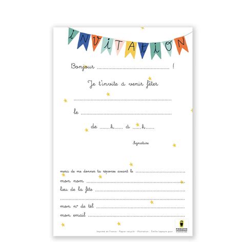 Invitation à un anniversaire invitation à un anniversaire : Cartes d'invitation anniversaire Made in France ...