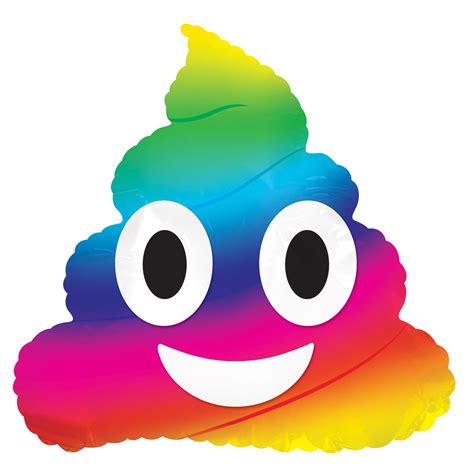 Rainbow Poop Emoticon Cti Balloons
