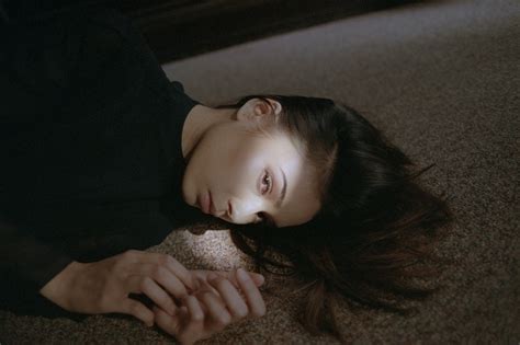 Wallpaper Looking At Viewer Women Lying Down Black Sweater Dark