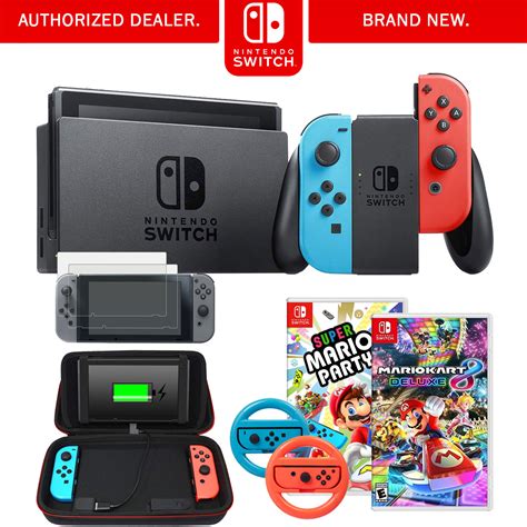 Nintendo Switch 32 Gb Console With Neon Blue And Red Joy Con Party