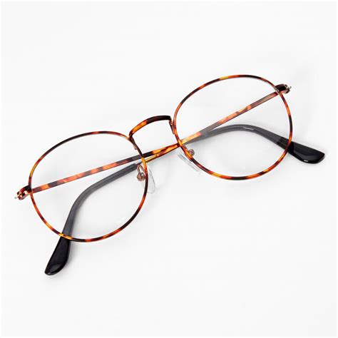 Tortoiseshell Round Clear Lens Frames Brown Claires Us