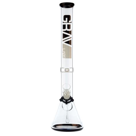 Grav Labs Beaker Base Glass Bong With Black Accents 16 Inch