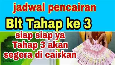 JADWAL PENCAIRAN BLT BPJS TAHAP 3 Kapan Cair Tahap 3 YouTube