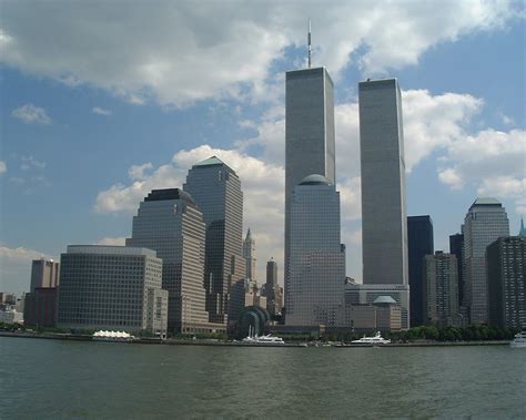 Fileworld Trade Center New York City From Hudson August 26 2000