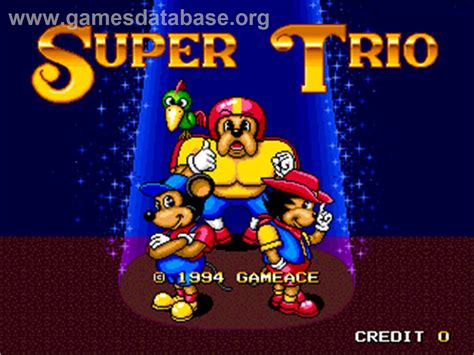 Super Trio Arcade Artwork Title Screen