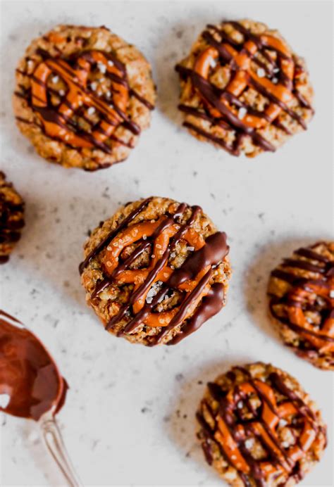 No Bake Salted Chocolate Peanut Butter Pretzel Cookies Dishing Out Health