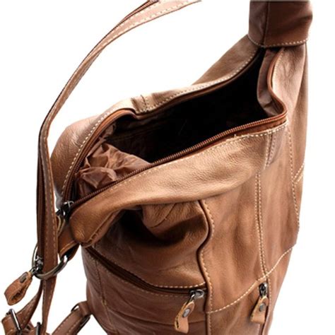 Womens Leather Convertible 7 Pocket Medium Size Tear Drop Sling
