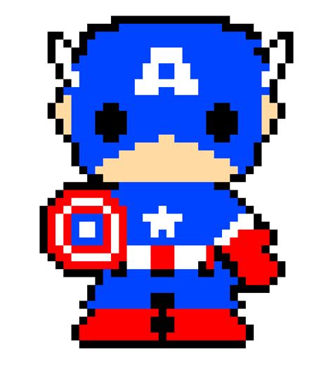 Captain America Pixel Art Maker