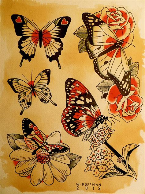 Butterflies And Flowers Are Shown In This Drawing