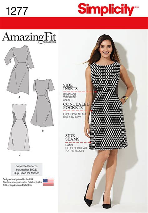 Miss And Plus Amazing Fit Dress Fitted Dress Pattern Sewing Pattern