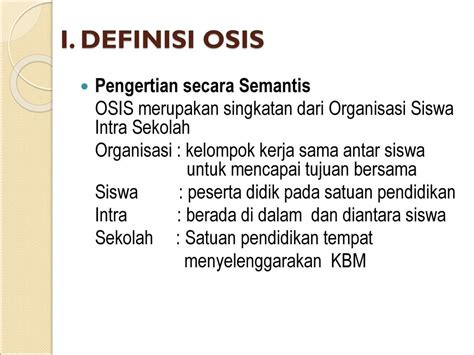 Pengertian Organisasi Osis Kunci Persoalan