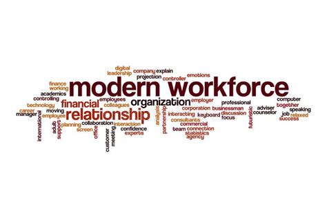 Modern Workforce Word Cloud Concept Stock Illustration Illustration
