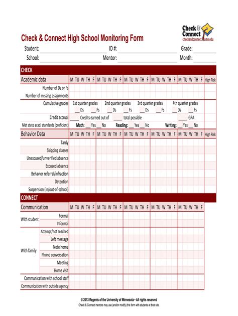 Academic Monitoring Template Fill Online Printable Fillable Blank
