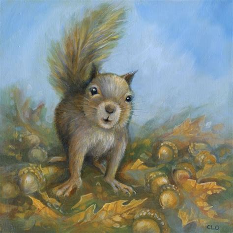 Squirrel Paintingsquirrel Artoriginal Paintingfarm Animaloriginal