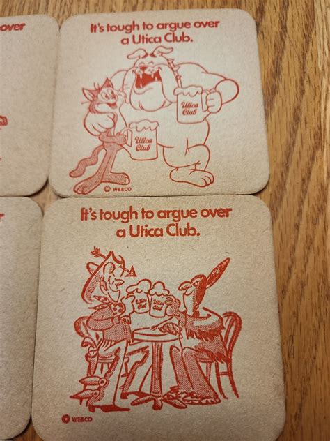 Set Of 5 1960's Utica Club Beer -West End Of Utica,NY "Tough to argue