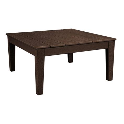 Polywood Newport 36 In Square Plastic Outdoor Coffee Table Mnt36ma