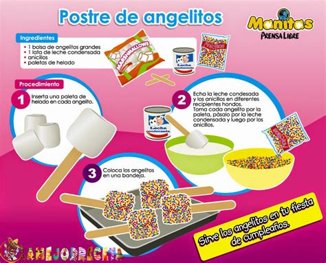 Postre De Angelitos Cocina Facil Para Niños Recetas De Cocina Para