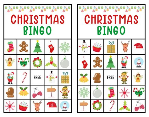 8 Best Printable Christmas Bingo Game Cards