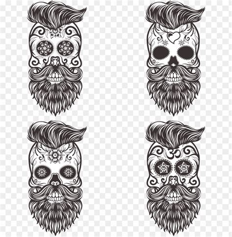 Details 78 Skull With Beard Tattoo Best Vn