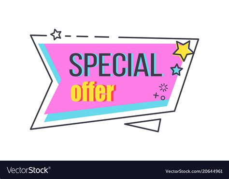 Special Offer Promo Sticker With Stars Advert Logo