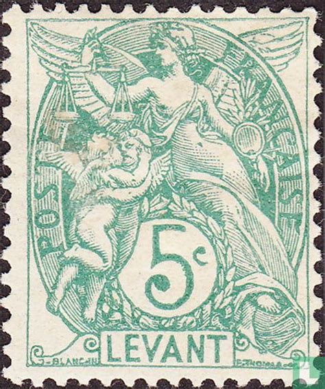 Allegorie Type Blanc Levant Franse Postkantoren In