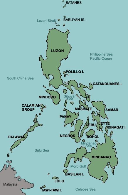 Map Of The Philippine Islands