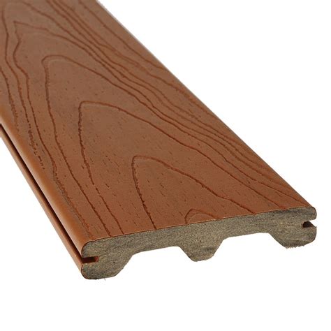 Style Selections 16 Ft Autumn Brown Grooved Composite Deck Board At