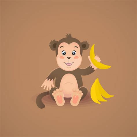 100 Monkey Holding A Banana Clip Art Stock Illustrations Royalty Free
