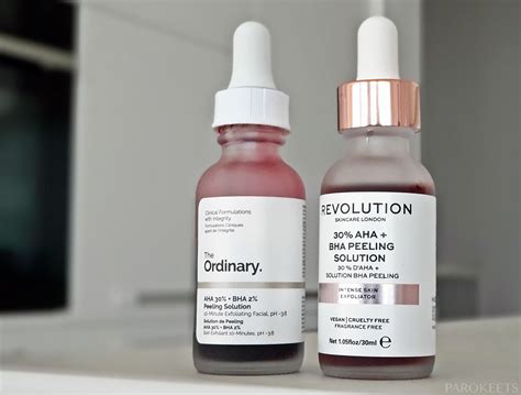 It looks like blood, tingles on application, has instant results, and costs less. The Ordinary vs. Revolution Skincare: 30% AHA + BHA ...